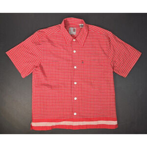 Pineapple Connection Boy's Medium Plaid 100% Cotton Short Sleeve Button Up Shirt